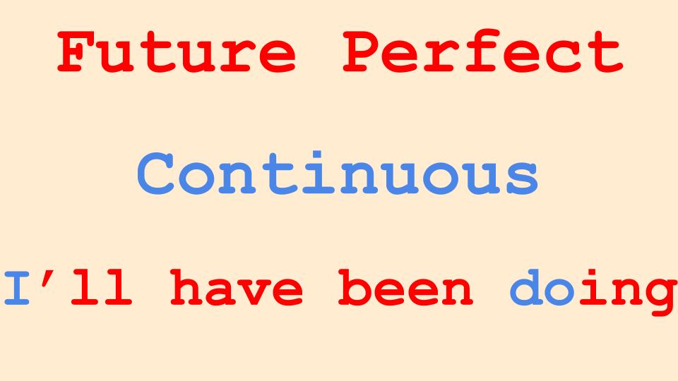 Future Perfect Continuous tense in English Grammar