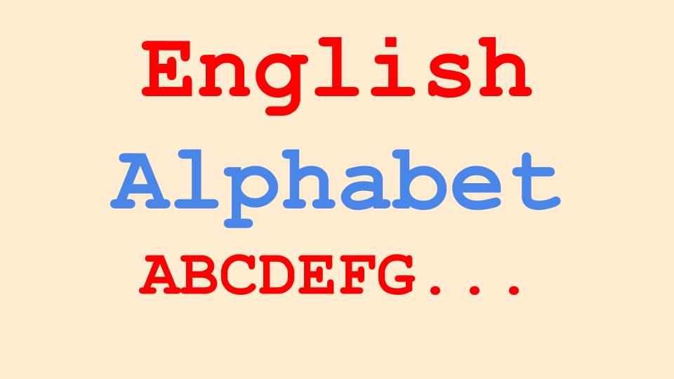 english alphabet